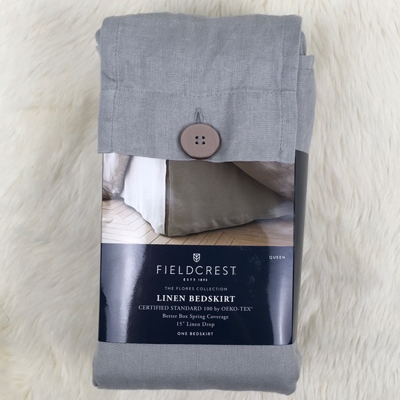 Other - Bed Skirt Queen Gray Solid Linen